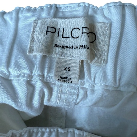 Pants Anthropologie Pilcro 100% Cotton Parachute‎ White Pull On XSmall - Picture 8 of 10